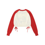 Women Sweater Short Sweater for Girls Autumn Crew Neck Color Matching Sweater