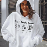 Sunshine Coffee Dogs Print Kangaroo Pocket Hoodie