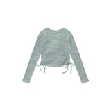 Women Sweater Short Top Women's Retro Autumn Long Sleeve Sweater