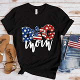Women's Independence Day T Shirt round Neck Short Sleeve T-shirt Women's Top