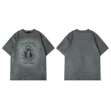 Men T Shirt Printed Short-Sleeved T-shirt Men's Ins Loose Street Casual Couple