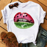 Print Women T Shirt Casual Short Sleeve