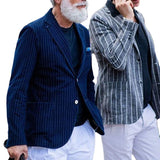 Men's Suits Vests Autumn Leisure Striped Men's Suit