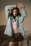 Unisex Jacket Fall Vintage Denim Jacket Women's Clothing