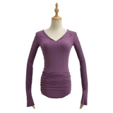 Women's T-Shirt Long-Sleeved T-shirt Women's Tight Bottoming Top