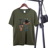 Women Independence Day T Shirt Printed Short Sleeve T-shirt