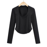 Women T-Shirt Autumn Fashion Slim Fit Long Sleeve