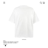 American vintage street T-shirt retro reflection print men's loose half sleeve