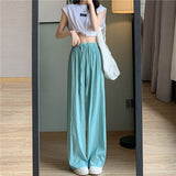 Palazzo Pants Women's Wide-Leg Pants Summer High Waist Casual Cotton and Linen