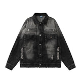 Men Denim Jacket Washed Do the Old Cowboy Coat Men's Jacket
