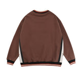 Men Hoodie Sports Style Letter Multicolor Printing round Neck Sweater