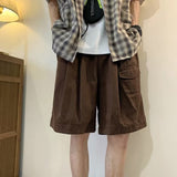 Men Sweatpants Cargo Shorts Men's Summer Loose Wide Leg High Street Casual
