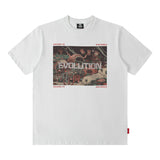 Men's T Shirt Printed Short-Sleeved T-shirt Men's and Women's Retro Distressed