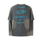 Unisex long-sleeved shirt with monkey print