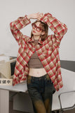 Unisex Jacket Autumn Plaid Long-Sleeved Shirt Women's Clothing