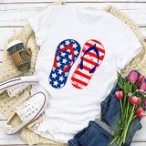 Women's Independence Day T Shirt Top Summer Fashion Creative Women