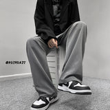 Men Sweatpants Casual Men's Summer Straight Loose-Fitting Wide-Leg Trousers