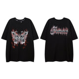 Men's T Shirt Graffiti Printing Short-Sleeved T-shirt Men's and Women's Hiphop