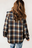Plaid Trench Coat Autumn and Winter Women's Plaid Button Hooded Jacket