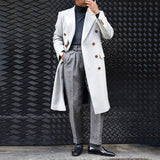 Men Jack Autumn and Winter Trench Coat Long Men's Jacket