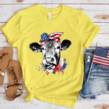 Women's Independence Day T Shirt round Neck Short Sleeve T-shirt Women's Top