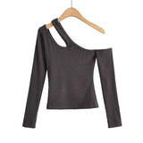 Women T-Shirt T-shirt Women's Autumn and Winter Design Sense Slim Long Sleeve Top