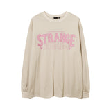 Men Long Sleeve Shirt Dark Graffiti Patch Long Sleeves T-shirt Men and Women Hip Hop