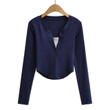 Women T-Shirt Long-Sleeved T-shirt Women's Autumn Design Blouse Bottoming Shirt