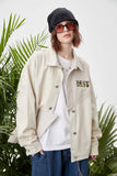 Unisex Jacket Autumn Stitching Affixed Cloth Embroidered Jacket Women's Clothing