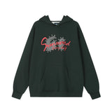 Men Hoodie Fall/Winter Hoodie Rivet Letter Printed Loose Long Sleeves Leisure Pullover Hoodie