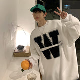 Men Hoodie Letter Sweater Men's Ins Loose National Fashion High Street Top