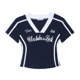 Women T-shirt Printed V-neck Short-Sleeved T-shirt Women's Summer Exposed Navel