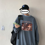 Men Hoodie Sweater Men's Korean Style Trendy Idle Style Loose Print