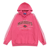 Men Hoodie Embroidered Letter Hooded Sweater Washed Old Loose Men