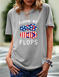 Women's Independence Day T Shirt Printed Short-Sleeved T-shirt