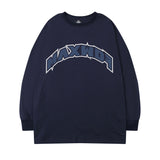 Men Long Sleeve Shirt Vintage Sweater Men's and Women's Letter Long Sleeve T-shirt Loose round Neck