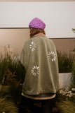 Unisex Jacket Autumn Water Ripple Washed Coat Women's Clothing