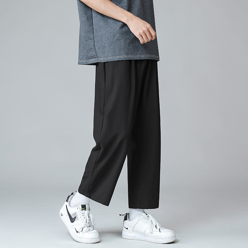 Men Sweatpants Ice Silk Pants Men's Summer Loose Trousers Trend