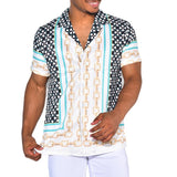 Men's Shirt Men's Summer Short-Sleeved Printed Casual Cool