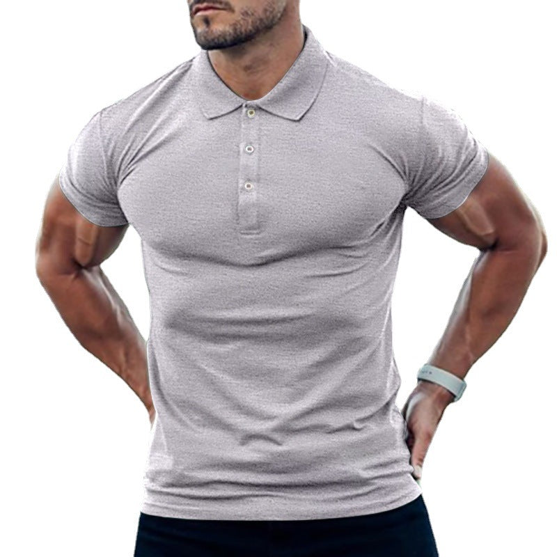 Men T Shirt Summer Men's Cotton Short Sleeve T-shirt Polo Shirt