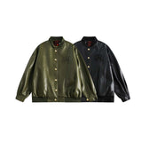 Unisex Jacket Autumn Baseball Uniform Leather Coat Women's Clothing