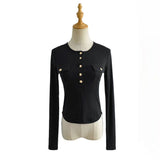Women T-Shirt Long Sleeve T-shirt round Neck Top