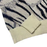 Kapital Sweater Vintage Jacquard Tiger Totem Knitted round Neck Japanese-Style Retro Knitted Pullover Sweater
