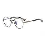 CHH Chrome Hearts Glasses cross engraved vintage round frame glasses pure titanium frame