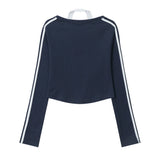 Women Long Sleeve T-Shirt Long Sleeve T-shirt Girls' Autumn Letter Printed Sports Top