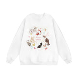 Men Hoodie Printed Crew Neck Sweatshirt Autumn and Winter Leisure Long Sleeve Pullover Men