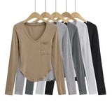 Women T-Shirt Long Sleeve T-shirt for Women Autumn Undershirt