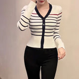Women Long Sleeve Shirt V-neck Sweater Slim Long Sleeve Top Female