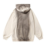 Men Hoodie Distressed Printed Hoodie Men's Loose Long Sleeve Spring and Autumn