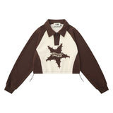 Women Hoodie Short Sweater Women's Long Sleeve Autumn Top